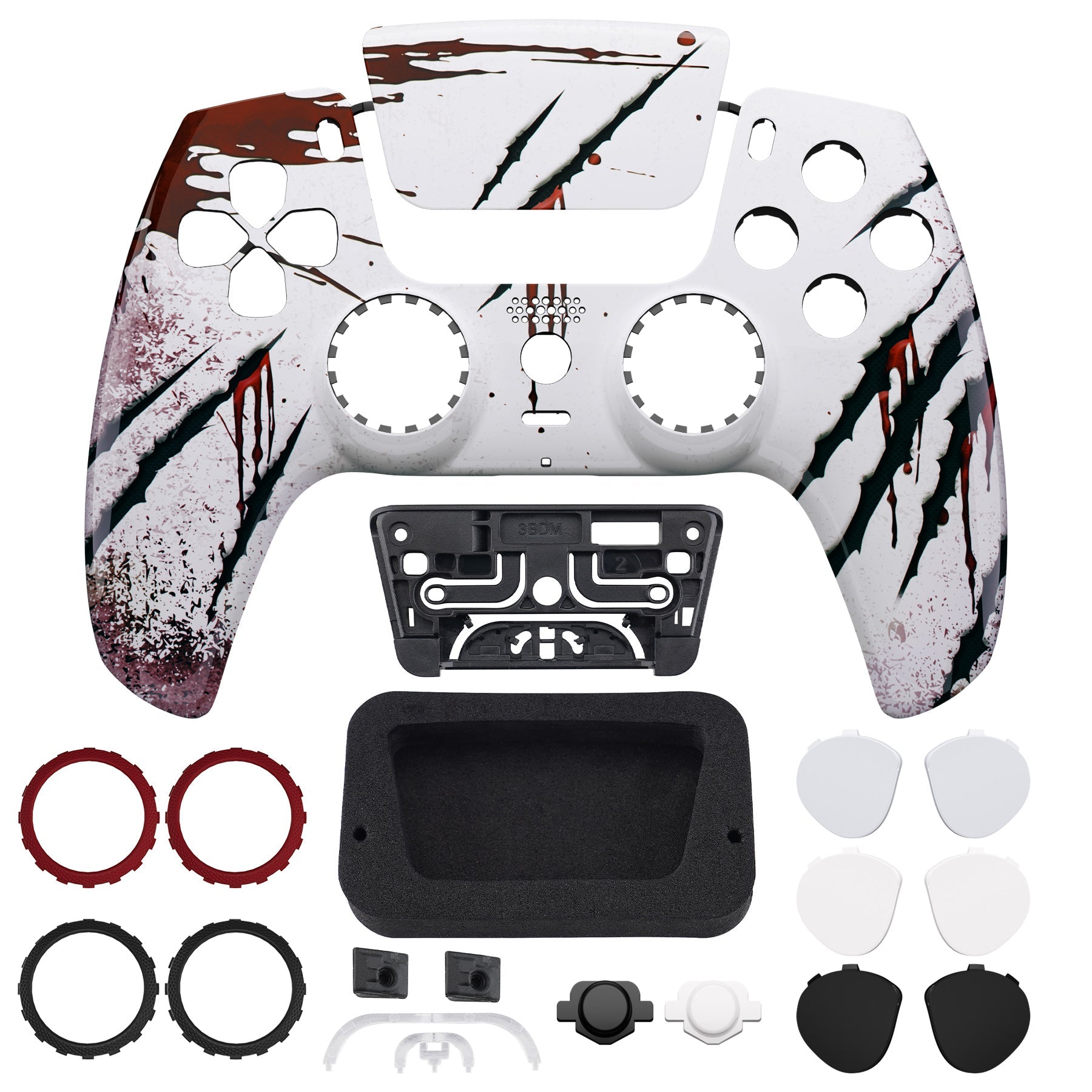 eXtremeRate LUNA Redesigned Replacement Front Shell with Touchpad Compatible with PS5 Controller BDM-010/020/030/040/050 - Wild Attack eXtremeRate