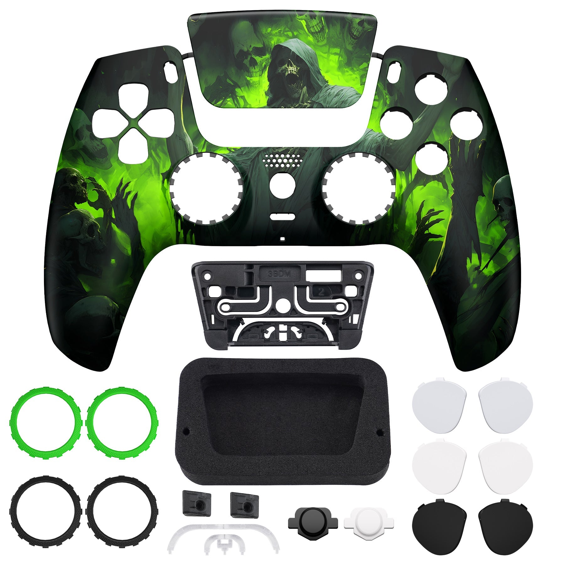 eXtremeRate LUNA Redesigned Replacement Front Shell with Touchpad Compatible with PS5 Controller BDM-010/020/030/040/050 - Dark Carnival eXtremeRate