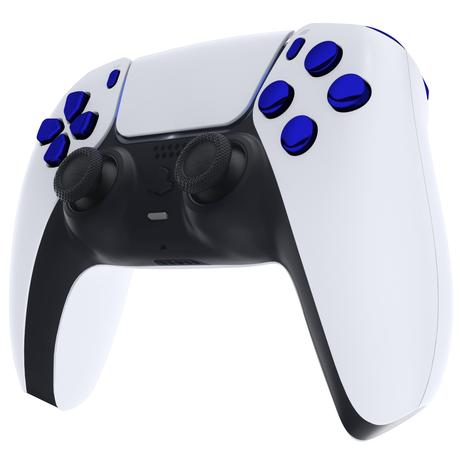 eXtremeRate Replacement Full Set Buttons Compatible with PS5 Controller BDM-030/040/050/060 - Chrome Blue eXtremeRate
