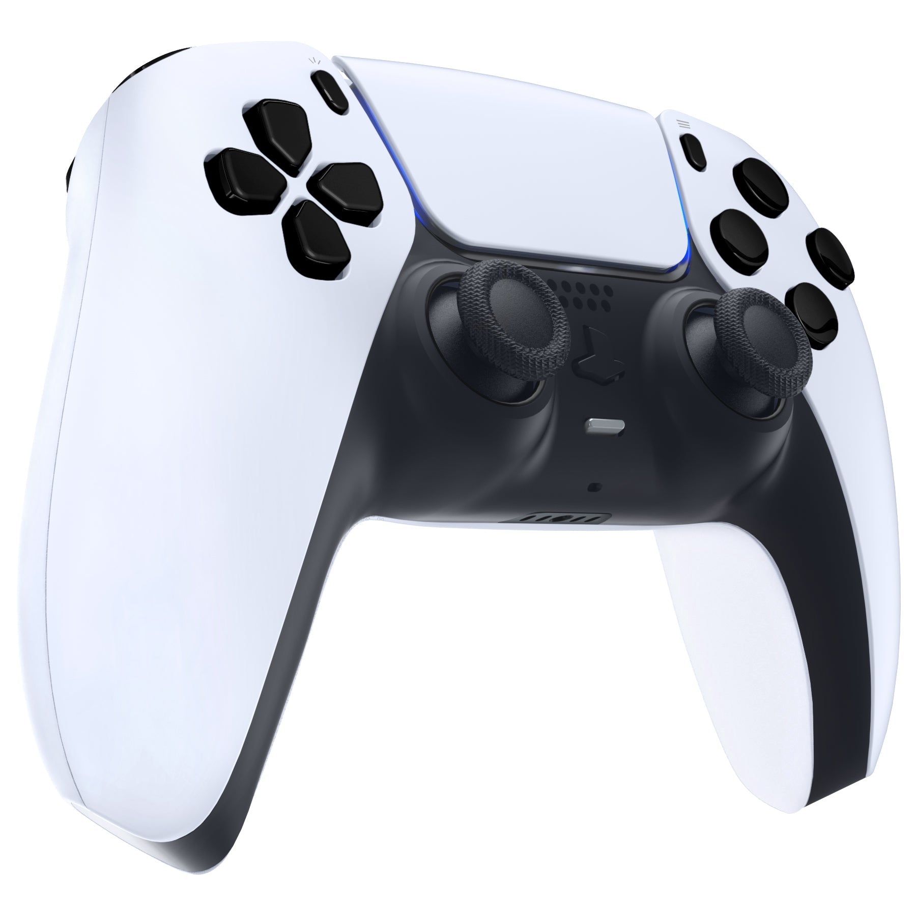 eXtremeRate Replacement Full Set Buttons Compatible with PS5 Controller BDM-030/040/050/060 - Chrome Black eXtremeRate