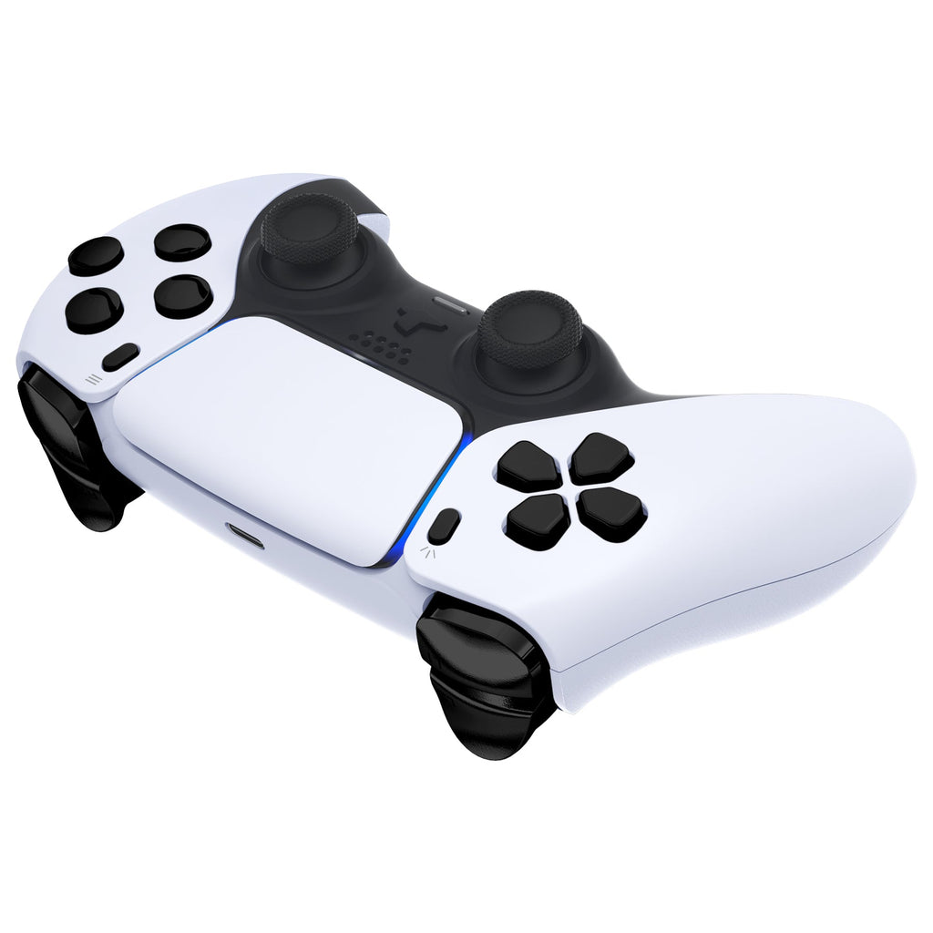 eXtremeRate Replacement Full Set Buttons Compatible with PS5 Controller BDM-030/040/050/060 - Chrome Black eXtremeRate