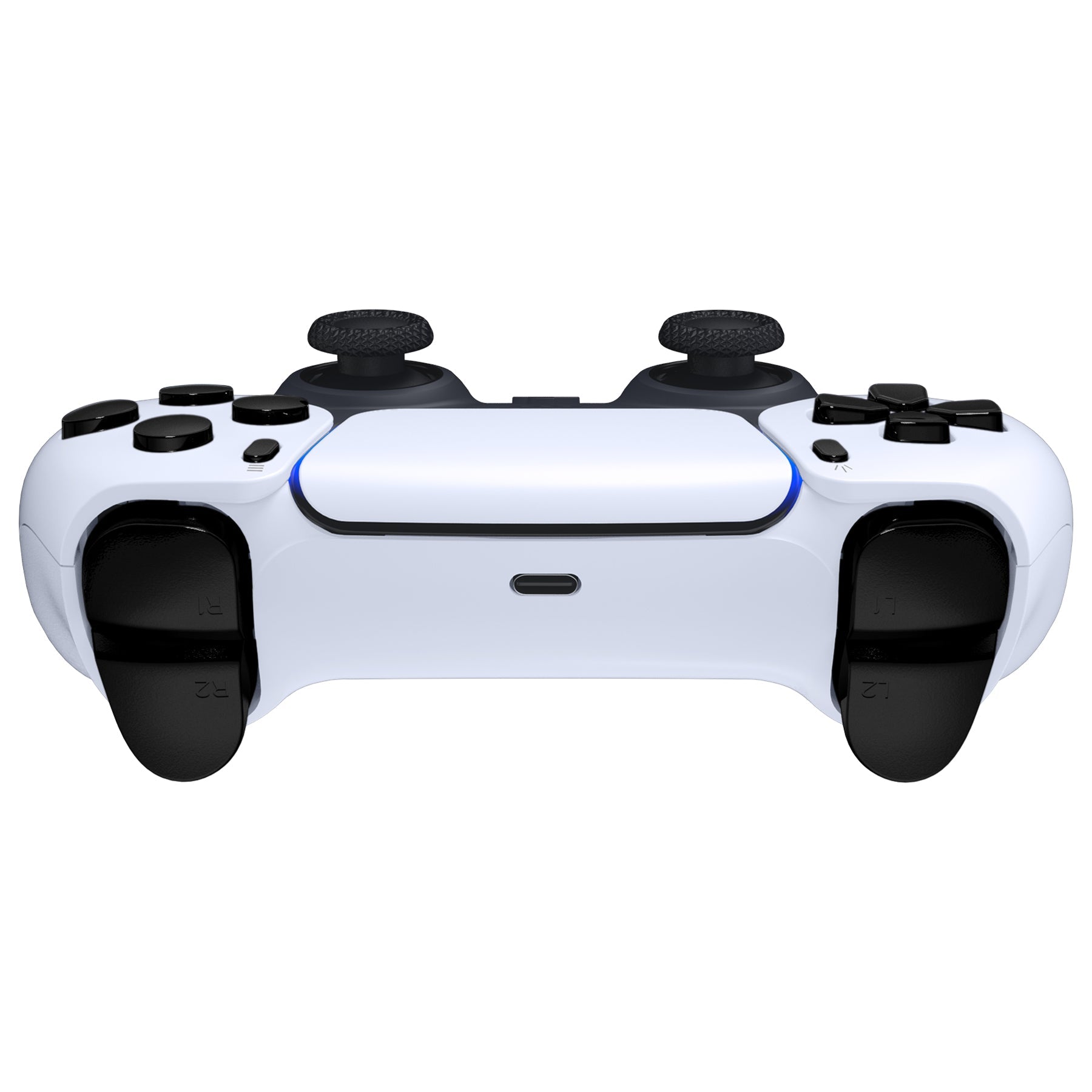 eXtremeRate Replacement Full Set Buttons Compatible with PS5 Controller BDM-030/040/050/060 - Chrome Black eXtremeRate