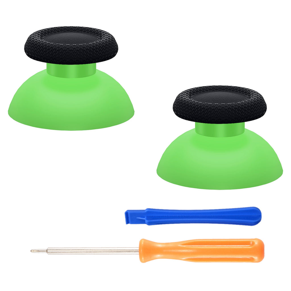 eXtremeRate Replacement Dual-Color Thumbsticks Analog Stick Joystick Compatible with PS5 & PS4 All Model Controller - Green & Black eXtremeRate