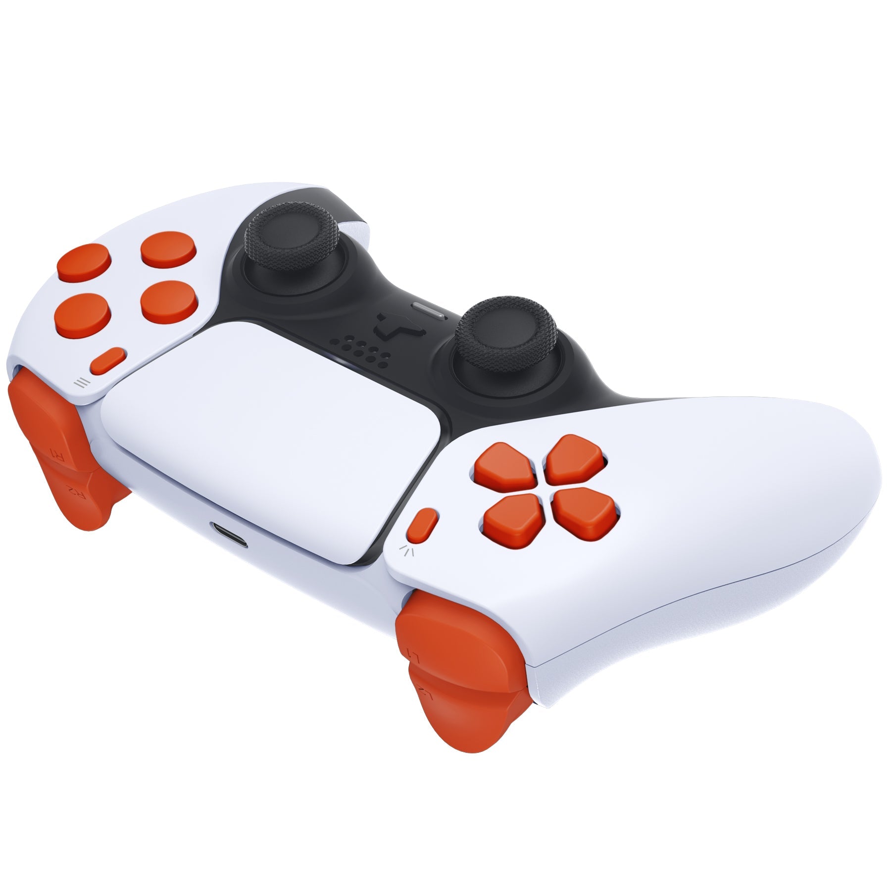 eXtremeRate Replacement Full Set Buttons Compatible with PS5 Controller BDM-030/040/050/060 - Orange eXtremeRate