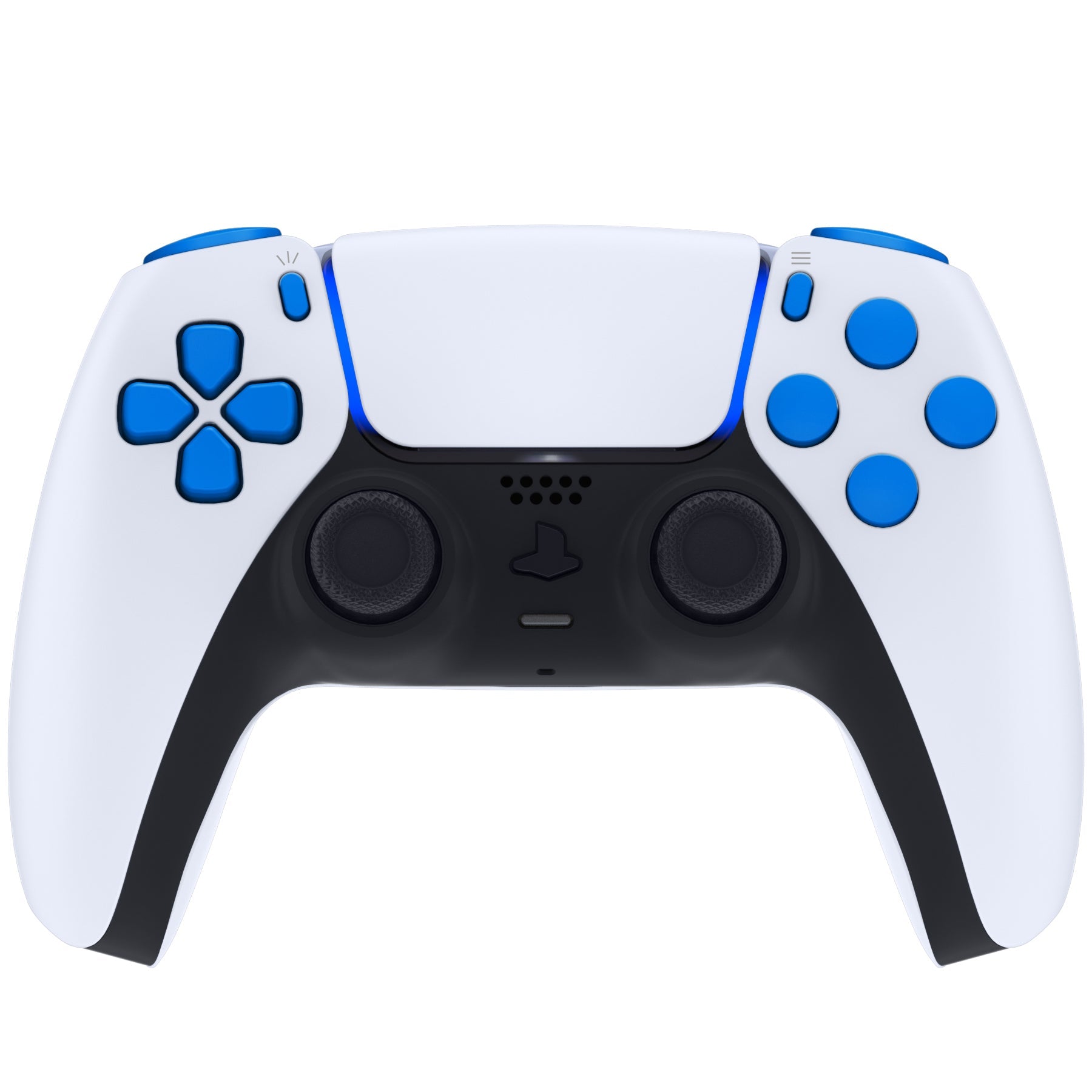 eXtremeRate Replacement Full Set Buttons Compatible with PS5 Controller BDM-030/040/050/060 - Blue eXtremeRate