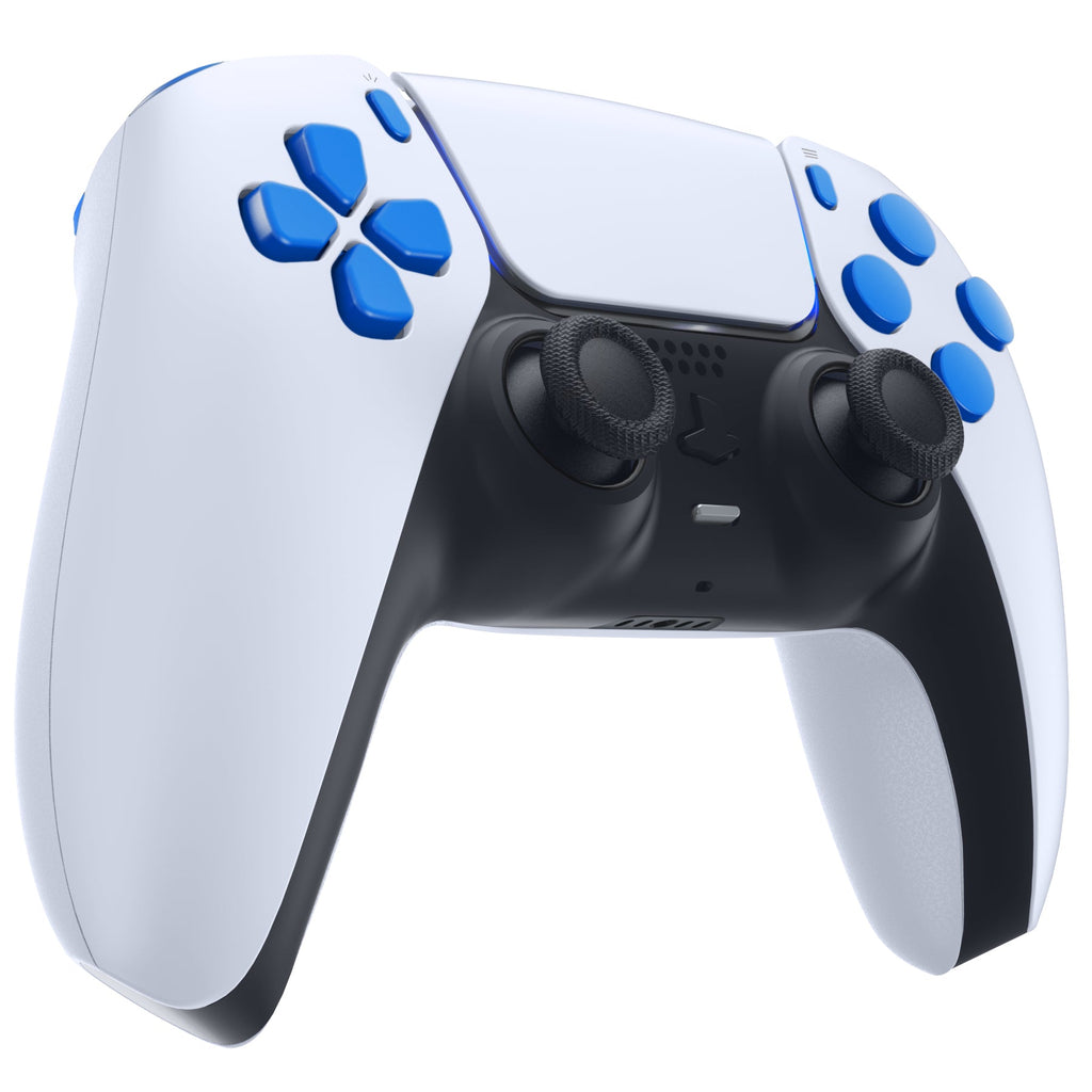 eXtremeRate Replacement Full Set Buttons Compatible with PS5 Controller BDM-030/040/050/060 - Blue eXtremeRate