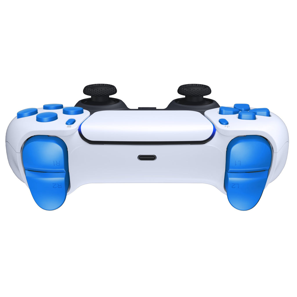 eXtremeRate Replacement Full Set Buttons Compatible with PS5 Controller BDM-030/040/050/060 - Blue eXtremeRate