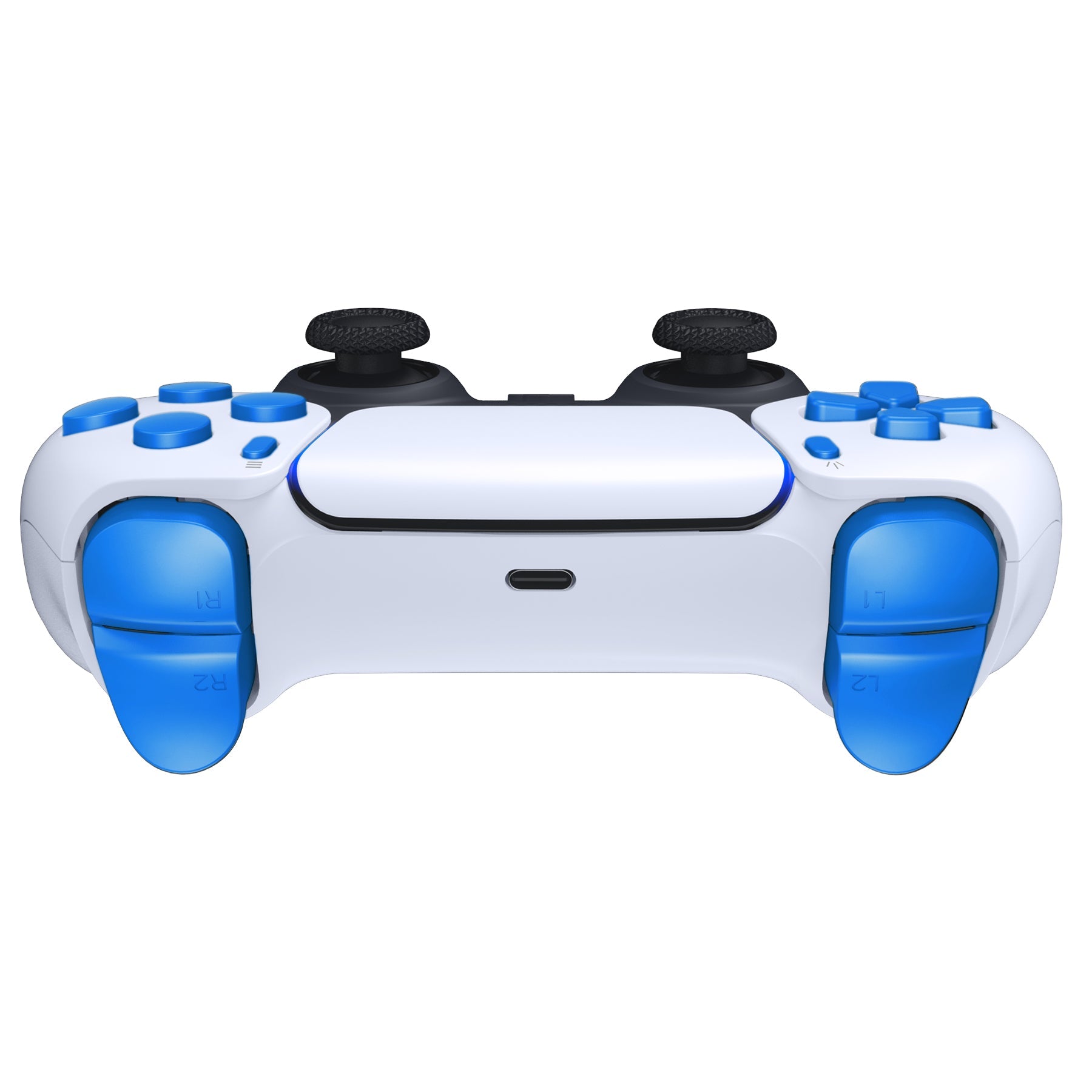 eXtremeRate Replacement Full Set Buttons Compatible with PS5 Controller BDM-030/040/050/060 - Blue eXtremeRate