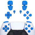 eXtremeRate Replacement Full Set Buttons Compatible with PS5 Controller BDM-030/040/050/060 - Blue eXtremeRate