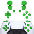 eXtremeRate Replacement Full Set Buttons Compatible with PS5 Controller BDM-030/040/050/060 - Green eXtremeRate