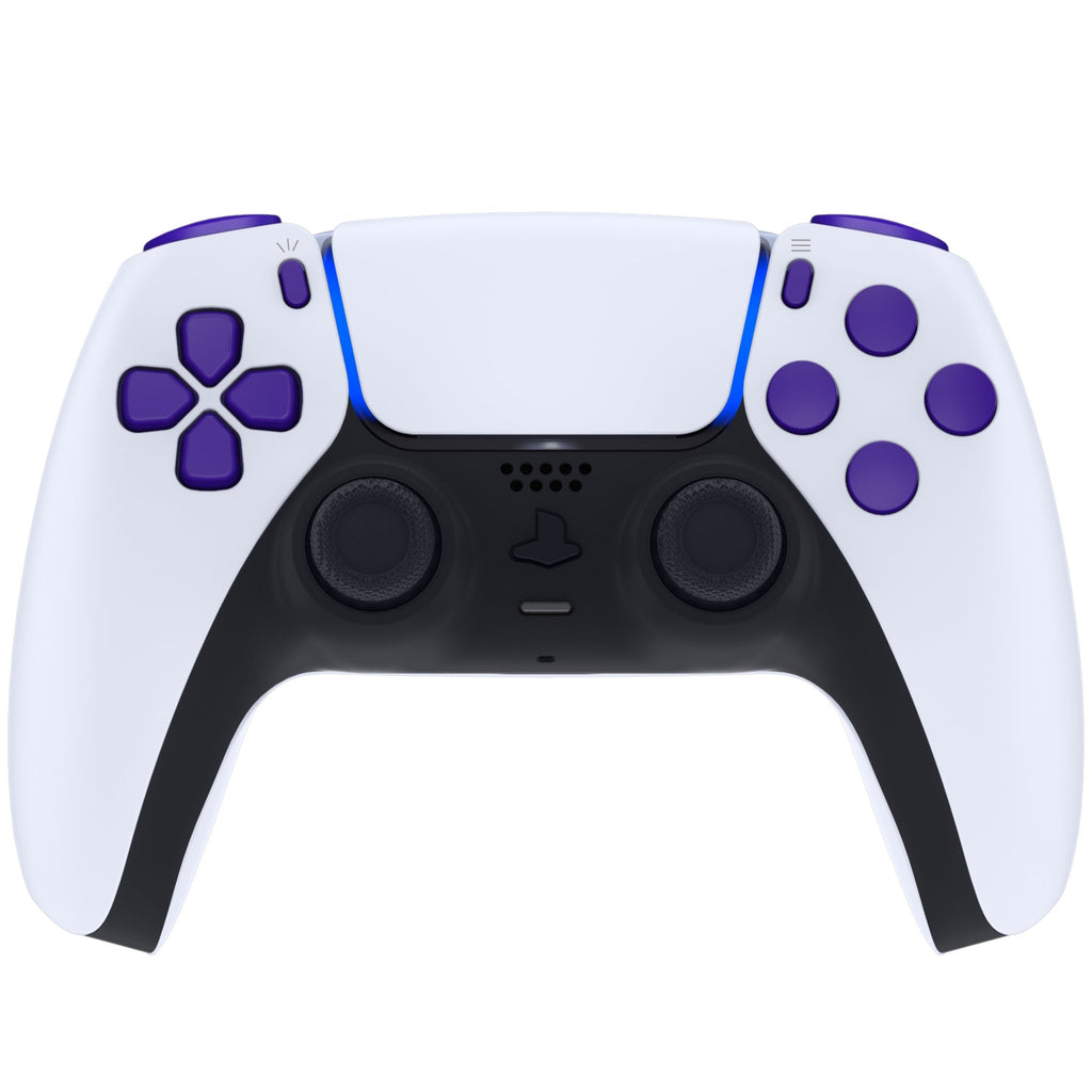 eXtremeRate Replacement Full Set Buttons Compatible with PS5 Controller BDM-030/040/050/060 - Purple eXtremeRate