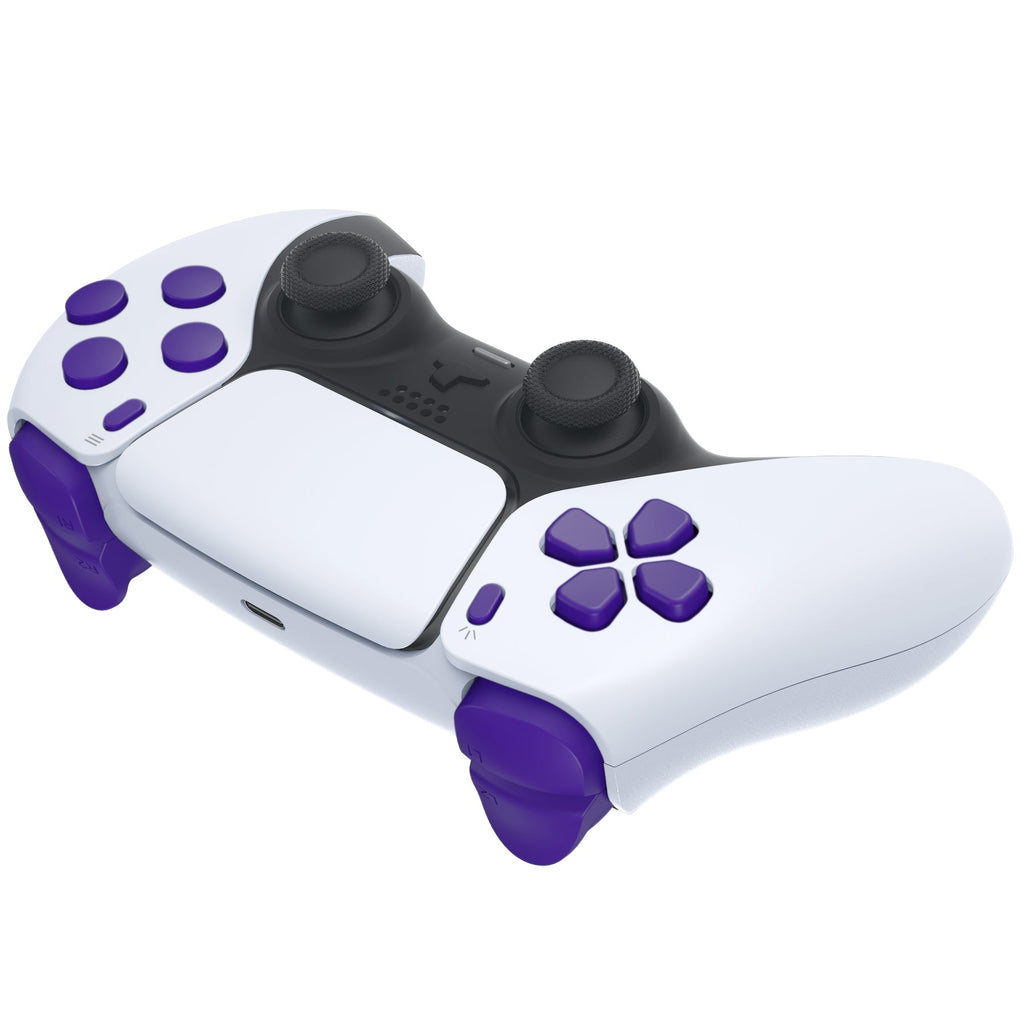 eXtremeRate Replacement Full Set Buttons Compatible with PS5 Controller BDM-030/040/050/060 - Purple eXtremeRate
