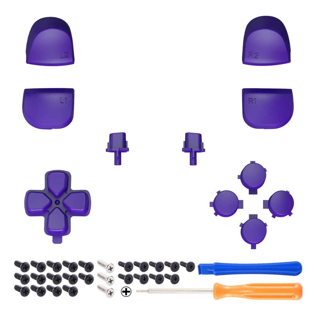 eXtremeRate Replacement Full Set Buttons Compatible with PS5 Controller BDM-010/020 - Purple eXtremeRate
