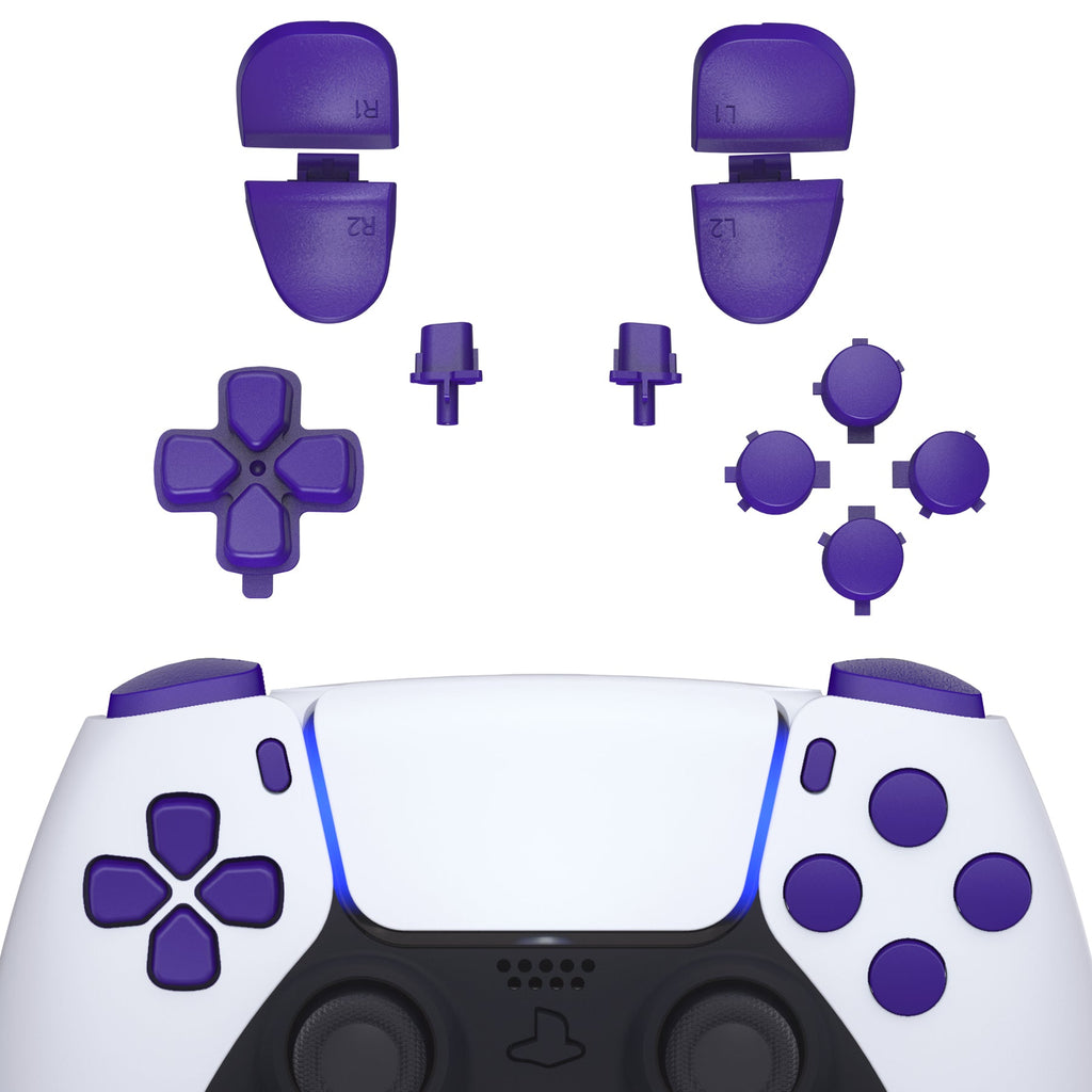 eXtremeRate Replacement Full Set Buttons Compatible with PS5 Controller BDM-030/040/050/060 - Purple eXtremeRate