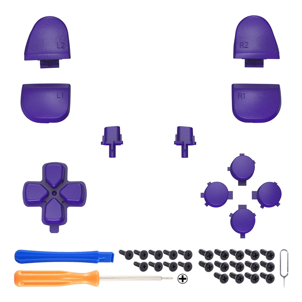 eXtremeRate Replacement Full Set Buttons Compatible with PS5 Controller BDM-030/040/050/060 - Purple eXtremeRate