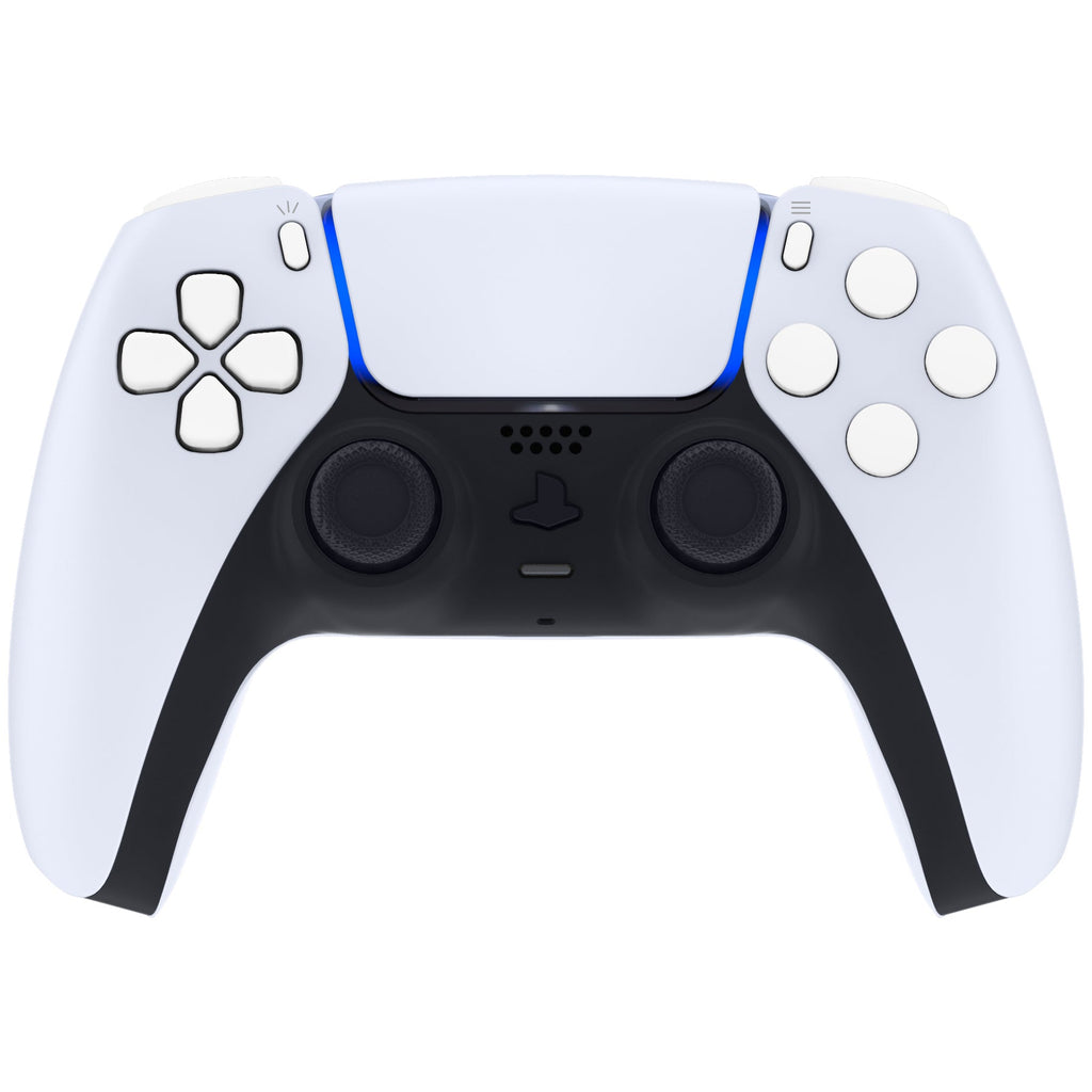 eXtremeRate Replacement Full Set Buttons Compatible with PS5 Controller BDM-030/040/050/060 - White eXtremeRate