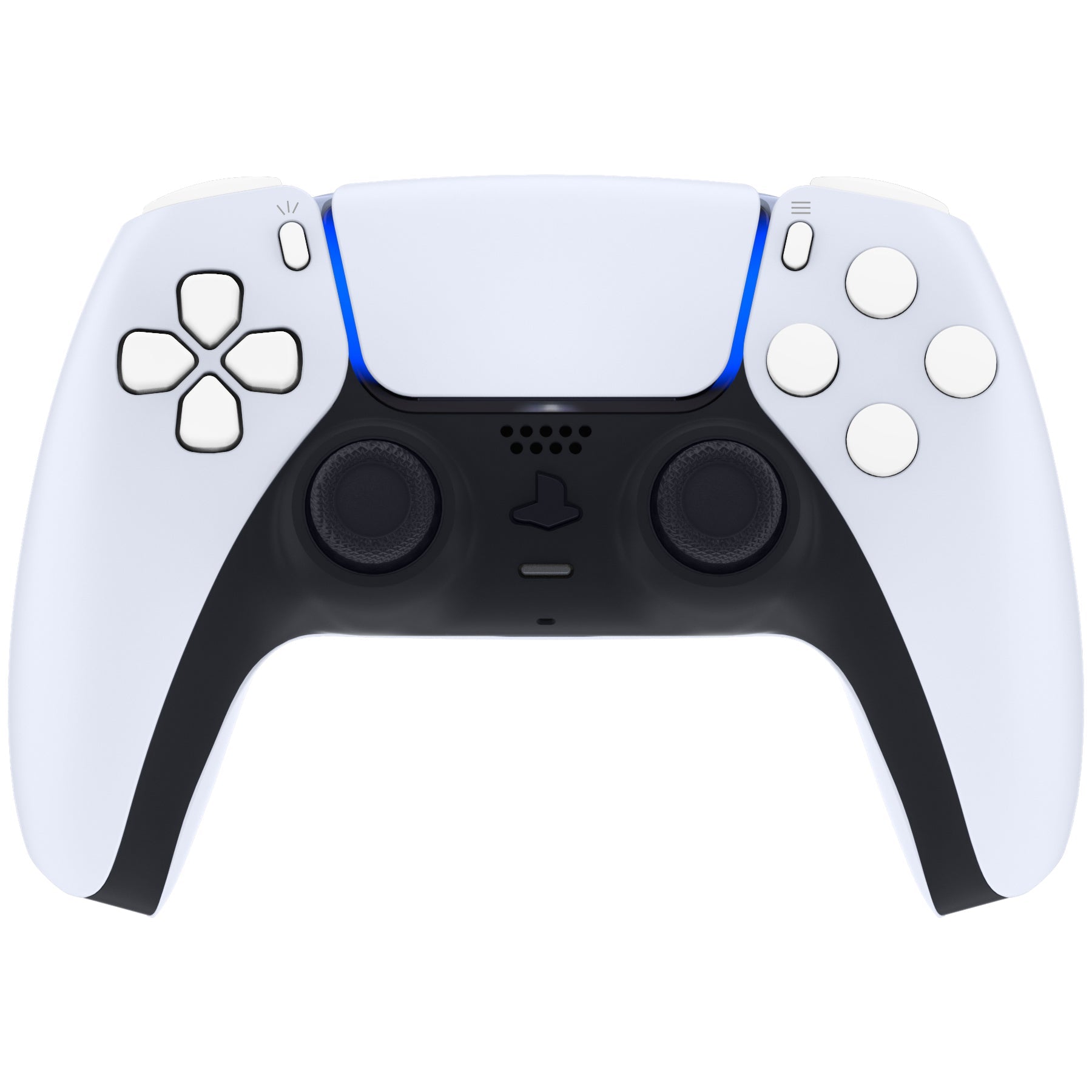 eXtremeRate Replacement Full Set Buttons Compatible with PS5 Controller BDM-030/040/050/060 - White eXtremeRate