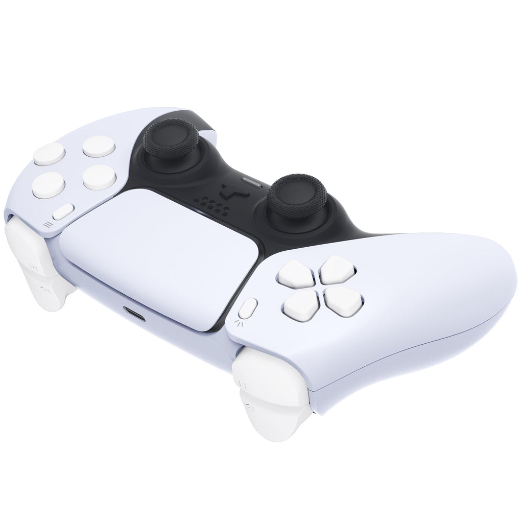 eXtremeRate Replacement Full Set Buttons Compatible with PS5 Controller BDM-030/040/050/060 - White eXtremeRate