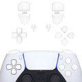 eXtremeRate Replacement Full Set Buttons Compatible with PS5 Controller BDM-030/040/050/060 - White eXtremeRate
