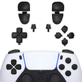eXtremeRate Replacement Full Set Buttons Compatible with PS5 Controller BDM-030/040/050/060 - Black eXtremeRate