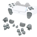 eXtremeRate Replacement Full Set Buttons Compatible with PS5 Controller BDM-010/020 - Metallic Steel Gray eXtremeRate
