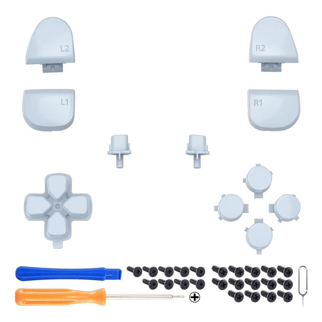 eXtremeRate Replacement Full Set Buttons Compatible with PS5 Controller BDM-030/040/050/060 - Celadon Green eXtremeRate
