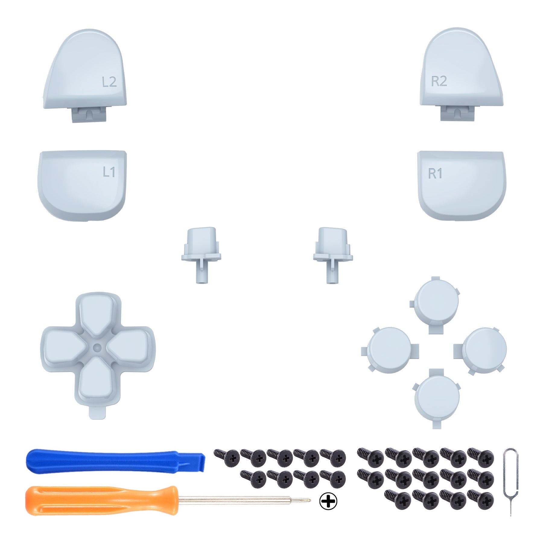 eXtremeRate Replacement Full Set Buttons Compatible with PS5 Controller BDM-030/040/050/060 - Celadon Green eXtremeRate