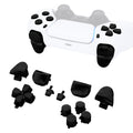 eXtremeRate Replacement Full Set Buttons Compatible with PS5 Controller BDM-010/020 - Chrome Black eXtremeRate