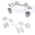 eXtremeRate Replacement Full Set Buttons Compatible with PS5 Controller BDM-010/020 - Clear eXtremeRate