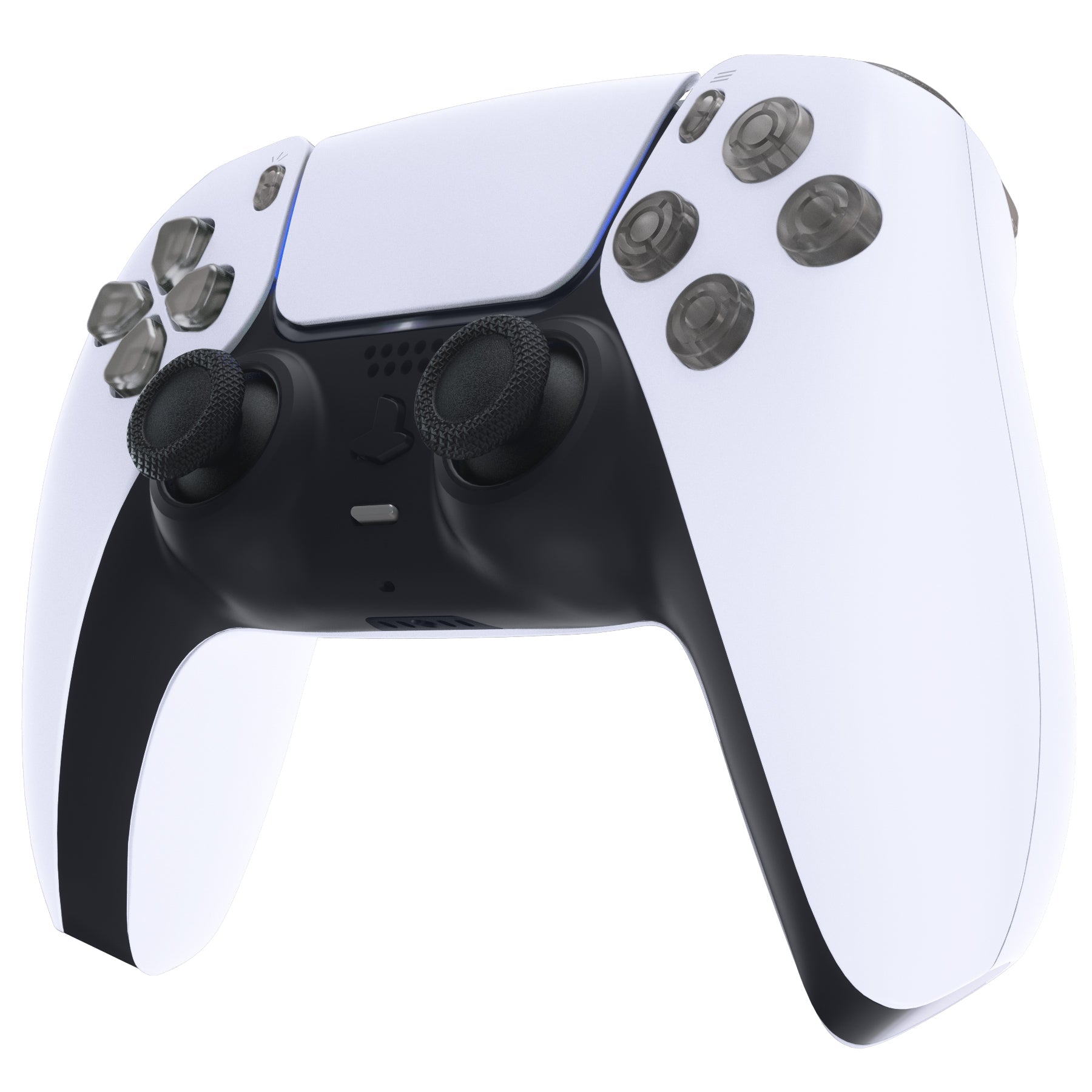 eXtremeRate Replacement Full Set Buttons Compatible with PS5 Controller BDM-030/040/050/060 - Clear Black eXtremeRate