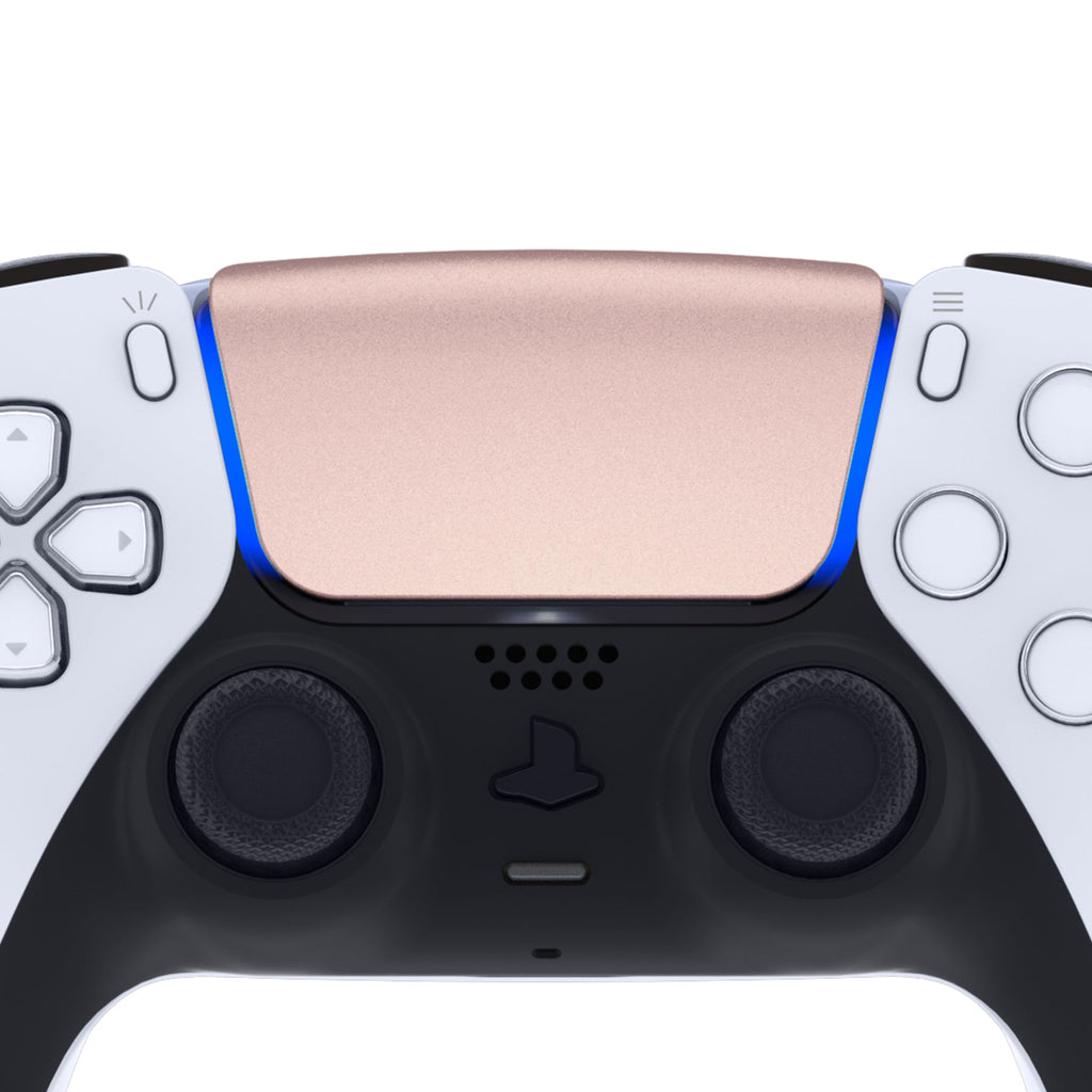 eXtremeRate Replacement Custom Touchpad Cover Compatible with PS5 Controller BDM-010/020/030/040/050/060 - Metallic Rose Gold eXtremeRate