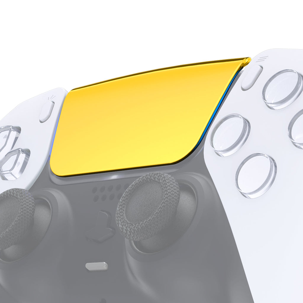 eXtremeRate Replacement Custom Touchpad Cover Compatible with PS5 Controller BDM-010/020/030/040/050/060 - Chrome Gold eXtremeRate