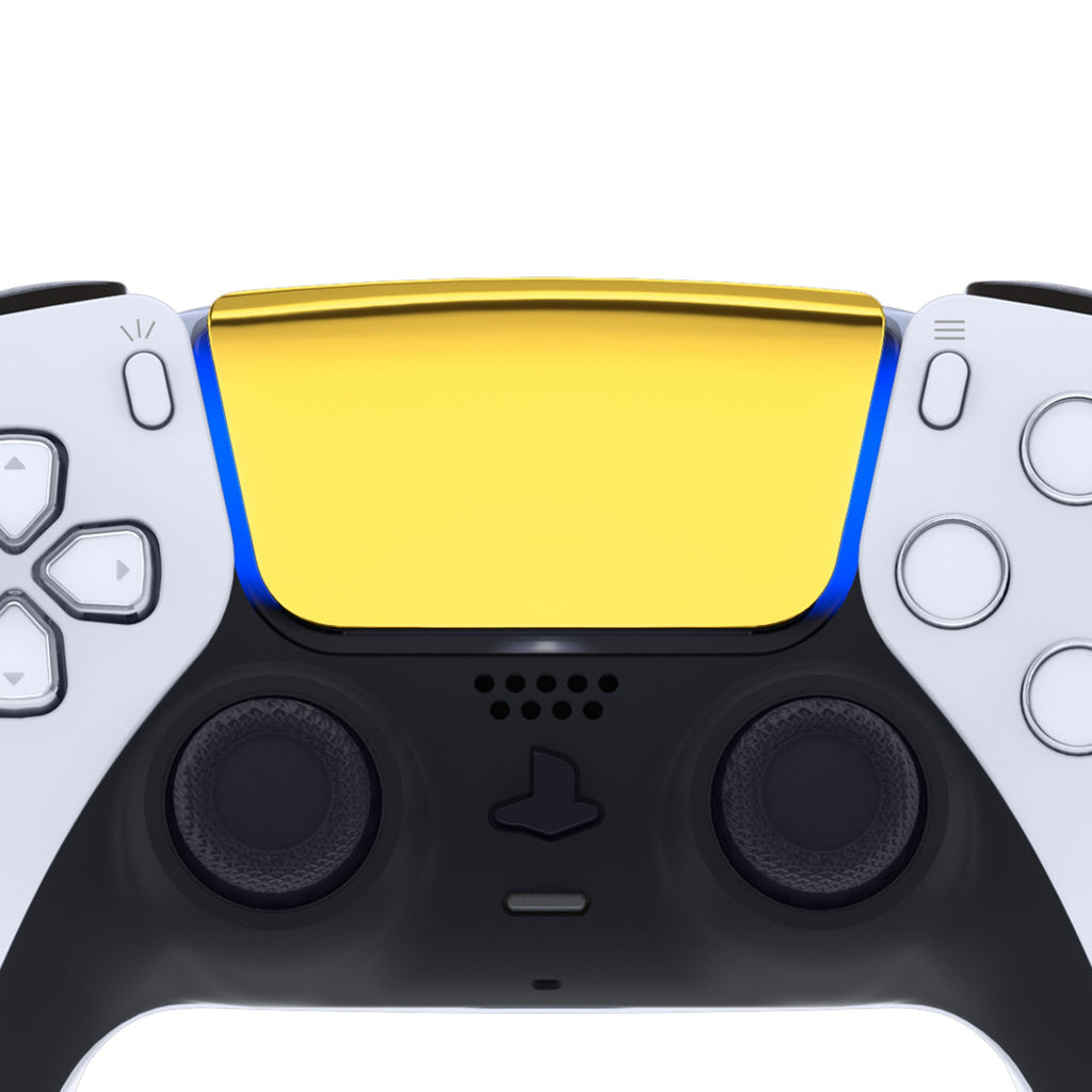 eXtremeRate Replacement Custom Touchpad Cover Compatible with PS5 Controller BDM-010/020/030/040/050/060 - Chrome Gold eXtremeRate