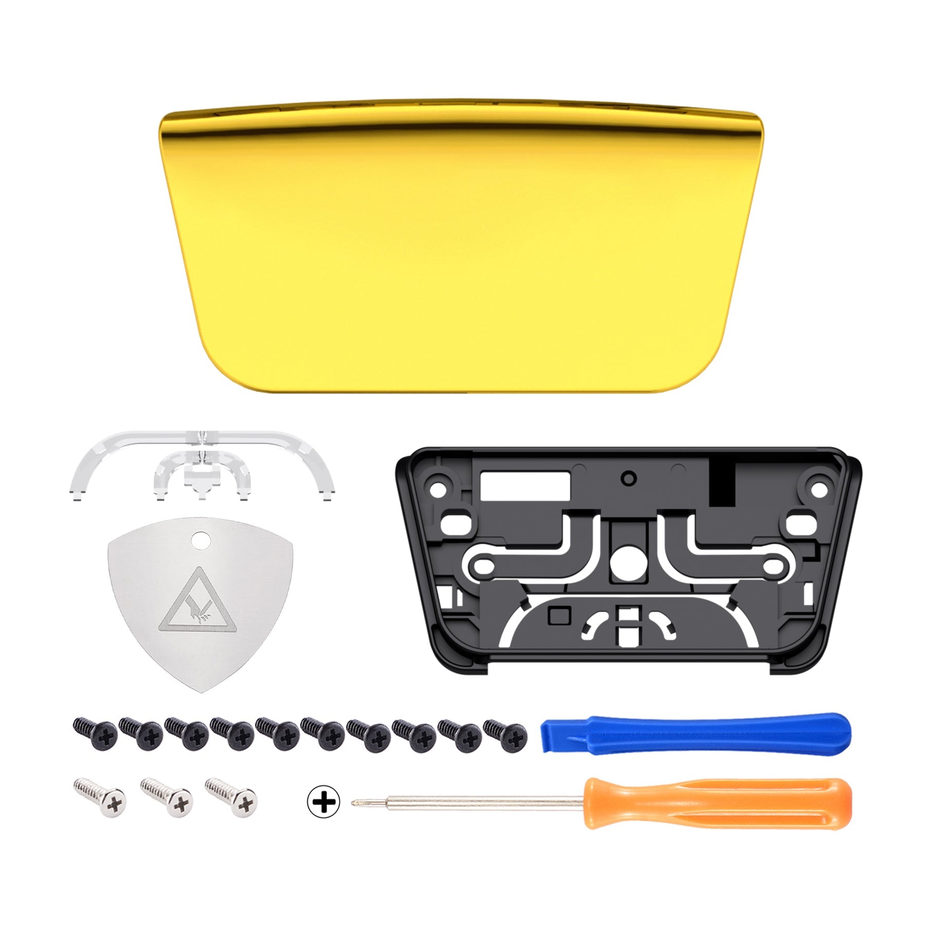 eXtremeRate Replacement Custom Touchpad Cover Compatible with PS5 Controller BDM-010/020/030/040/050/060 - Chrome Gold eXtremeRate