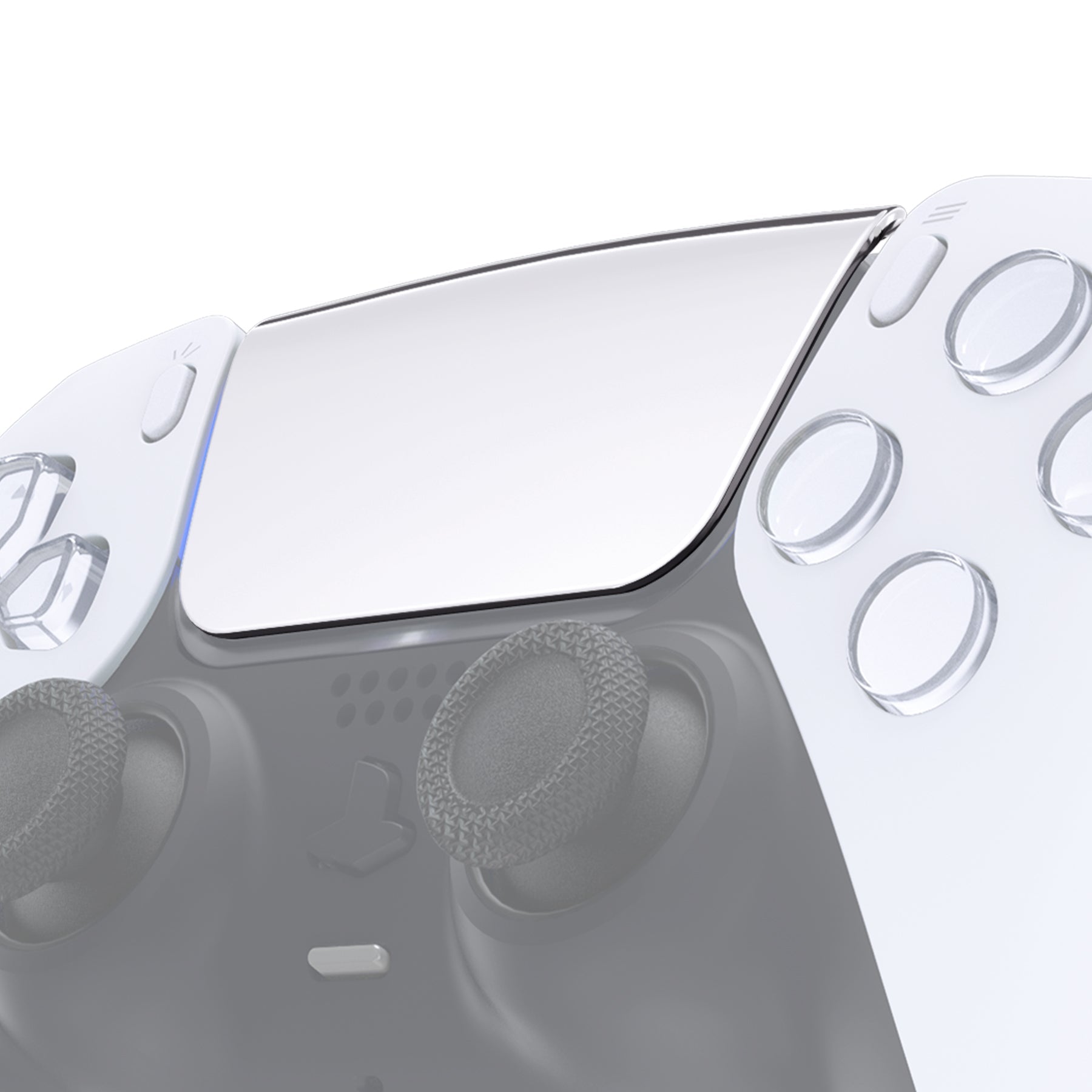 eXtremeRate Replacement Custom Touchpad Cover Compatible with PS5 Controller BDM-010/020/030/040/050/060 - Chrome Silver eXtremeRate