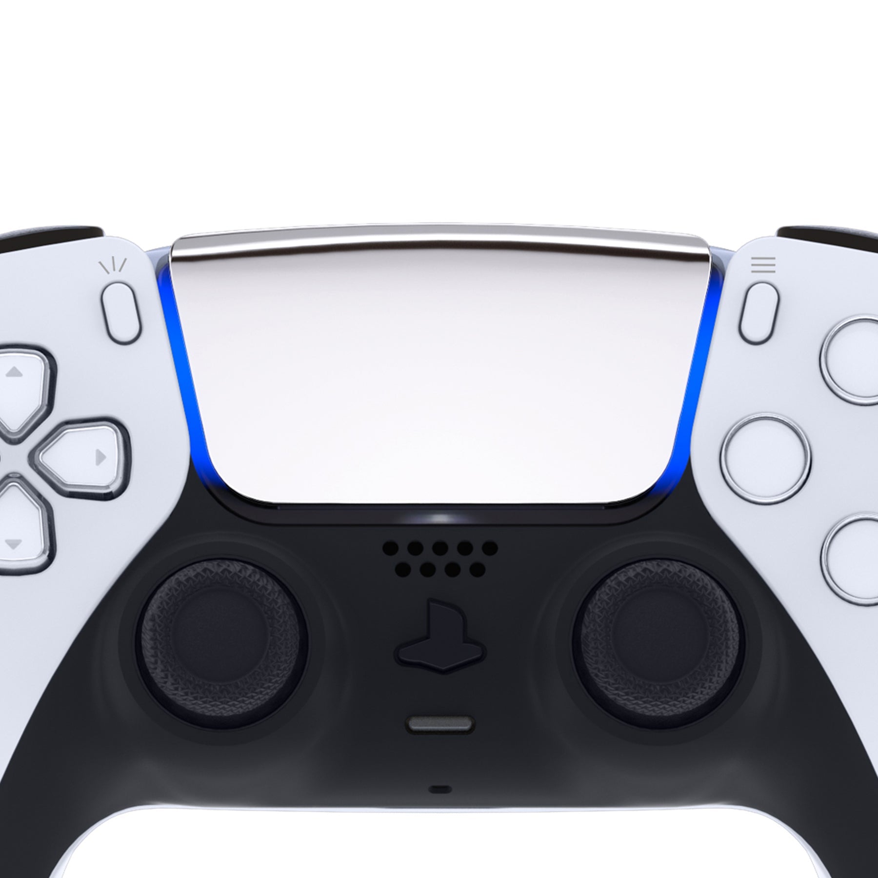 eXtremeRate Replacement Custom Touchpad Cover Compatible with PS5 Controller BDM-010/020/030/040/050/060 - Chrome Silver eXtremeRate