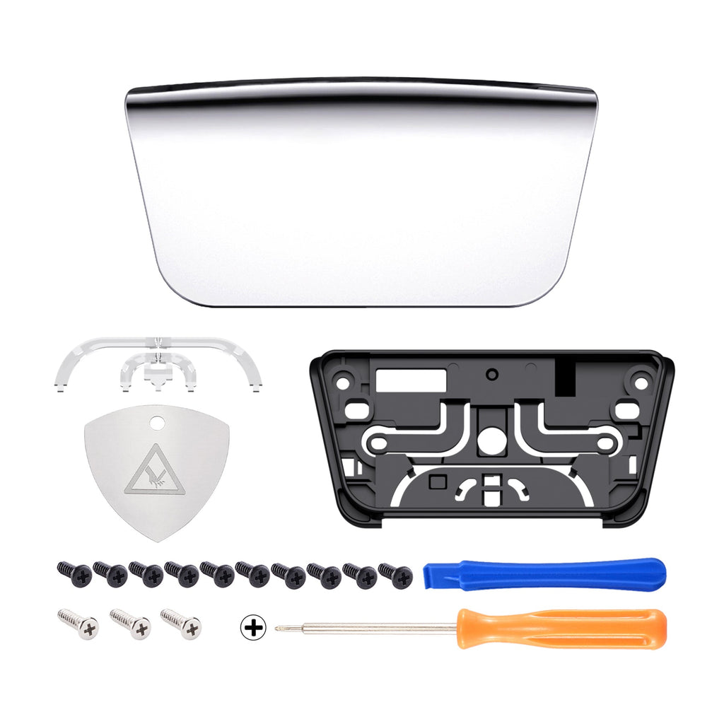 eXtremeRate Replacement Custom Touchpad Cover Compatible with PS5 Controller BDM-010/020/030/040/050/060 - Chrome Silver eXtremeRate
