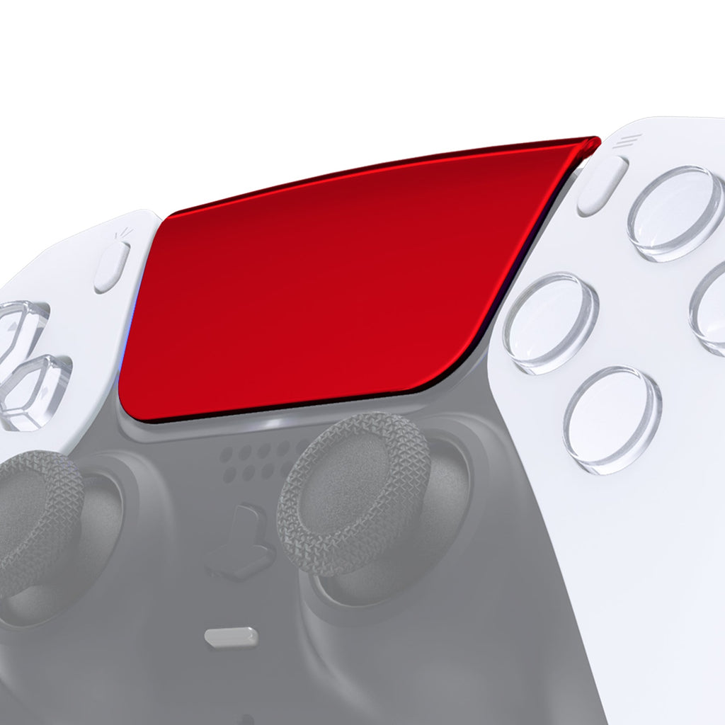 eXtremeRate Replacement Custom Touchpad Cover Compatible with PS5 Controller BDM-010/020/030/040/050/060 - Chrome Red eXtremeRate