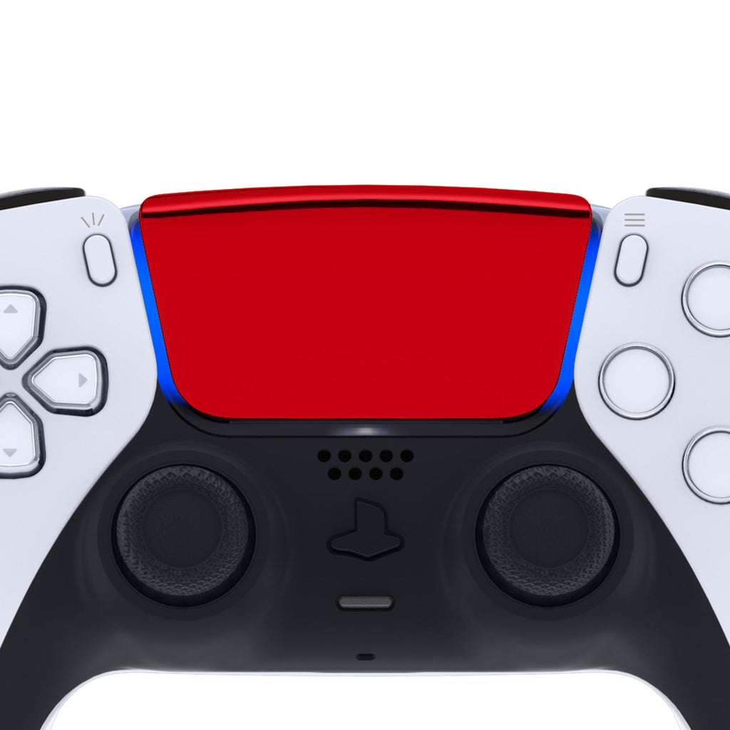 eXtremeRate Replacement Custom Touchpad Cover Compatible with PS5 Controller BDM-010/020/030/040/050/060 - Chrome Red eXtremeRate