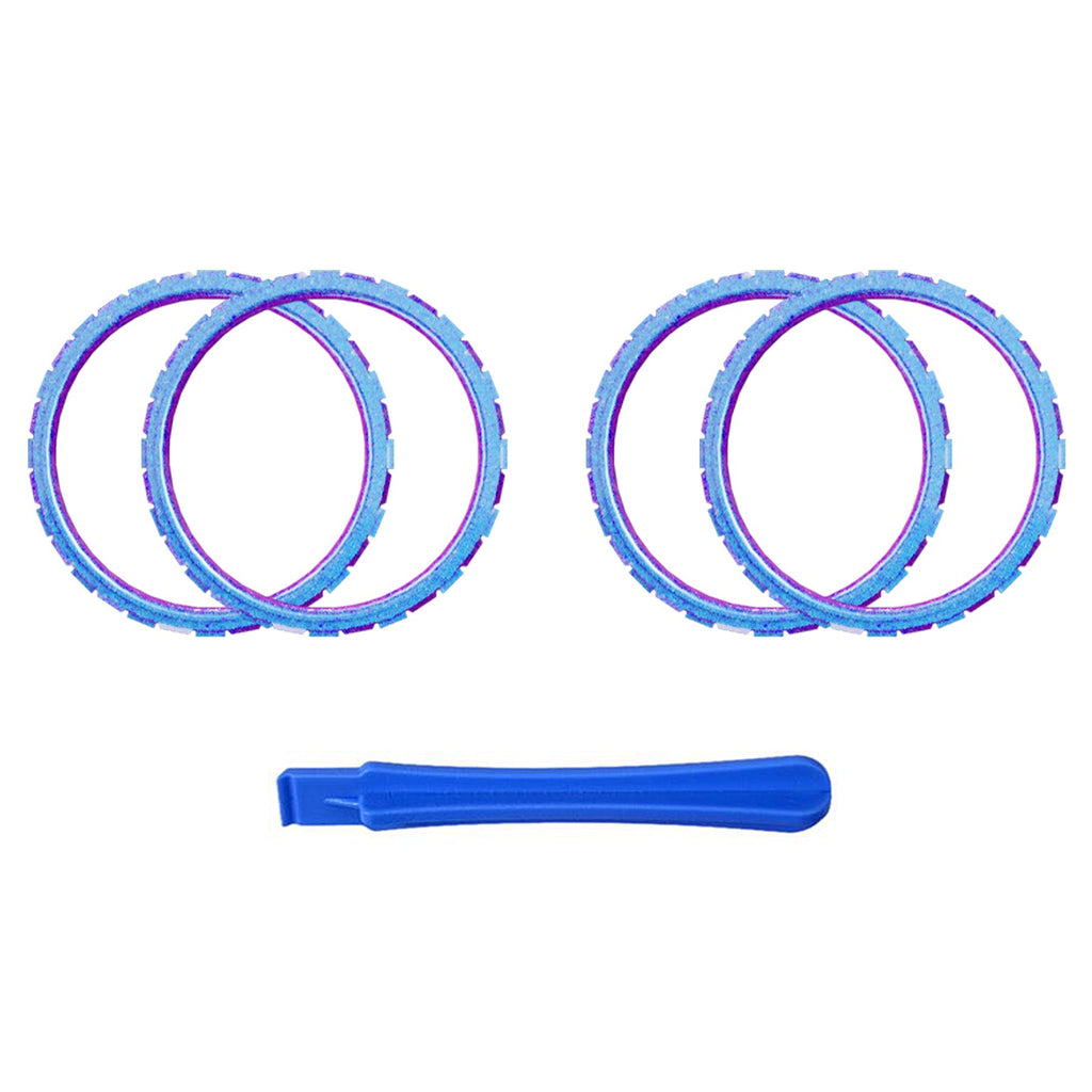 eXtremeRate Custom Replacement Accent Rings for PS5 Controller - Chameleon Purple Blue Glossy eXtremeRate