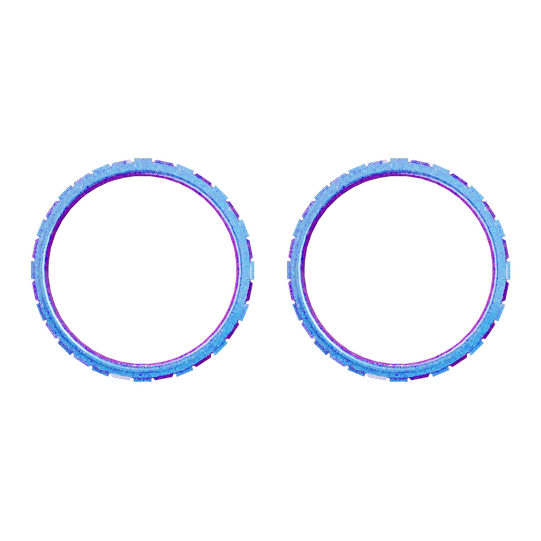 eXtremeRate Custom Replacement Accent Rings for PS5 Controller - Chameleon Purple Blue Glossy eXtremeRate