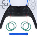 eXtremeRate Custom Replacement Accent Rings for PS5 Controller - Chameleon Green Purple Glossy eXtremeRate