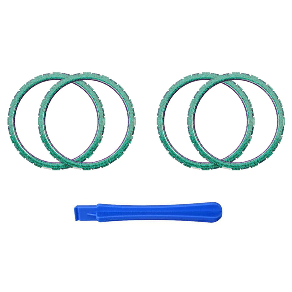 eXtremeRate Custom Replacement Accent Rings for PS5 Controller - Chameleon Green Purple Glossy eXtremeRate
