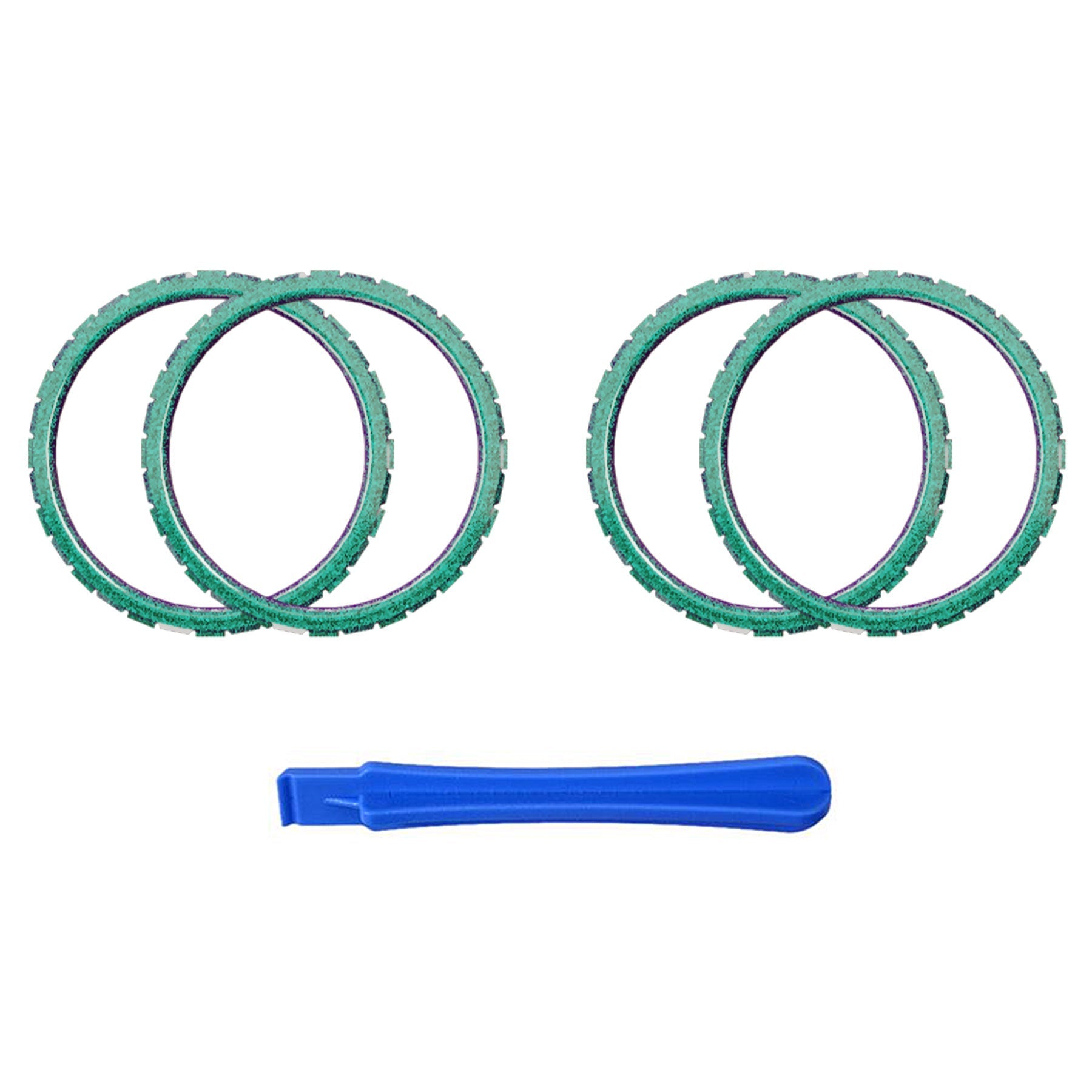 eXtremeRate Custom Replacement Accent Rings for PS5 Controller - Chameleon Green Purple Glossy eXtremeRate