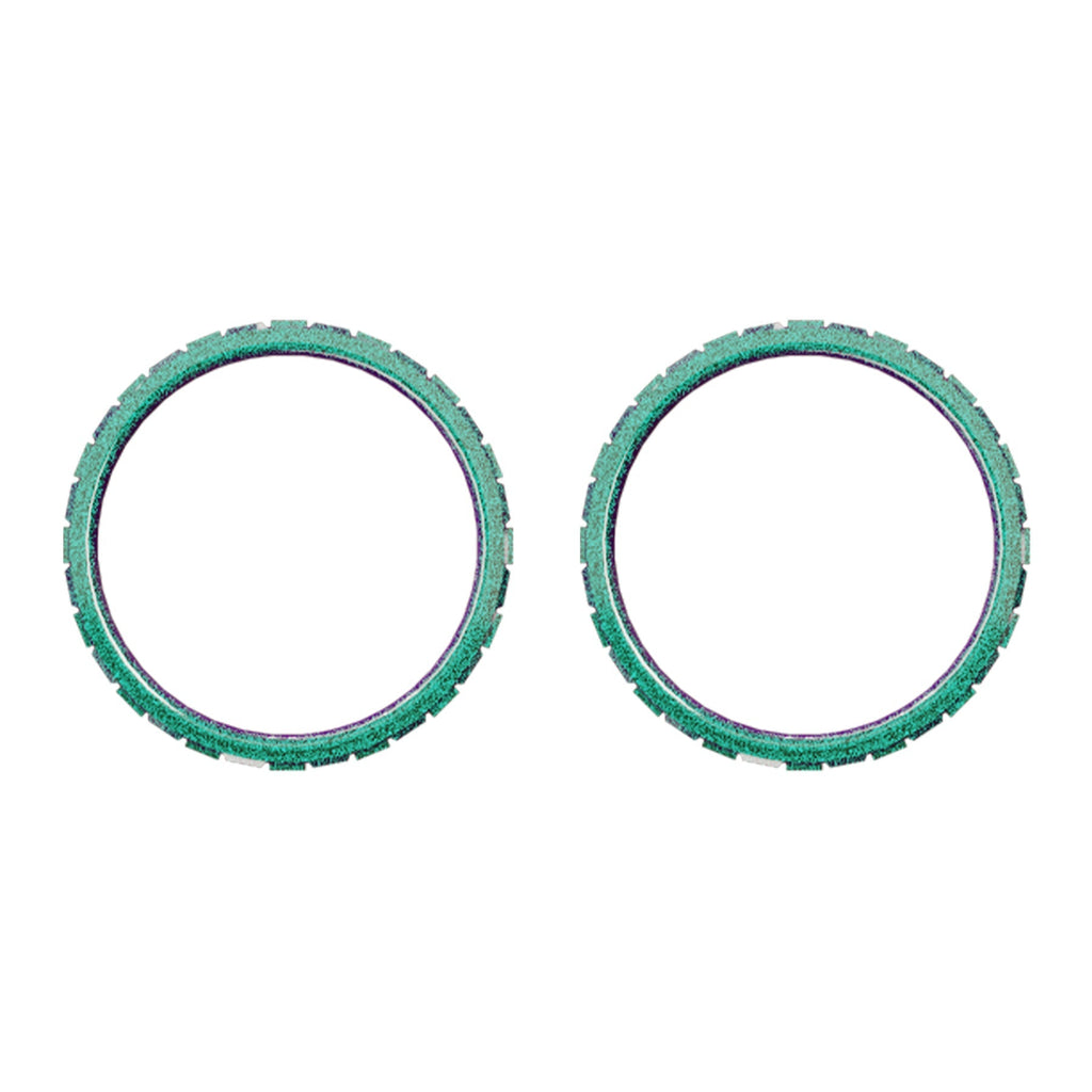 eXtremeRate Custom Replacement Accent Rings for PS5 Controller - Chameleon Green Purple Glossy eXtremeRate