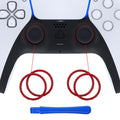 eXtremeRate Custom Replacement Accent Rings for PS5 Controller - Scarlet Red eXtremeRate