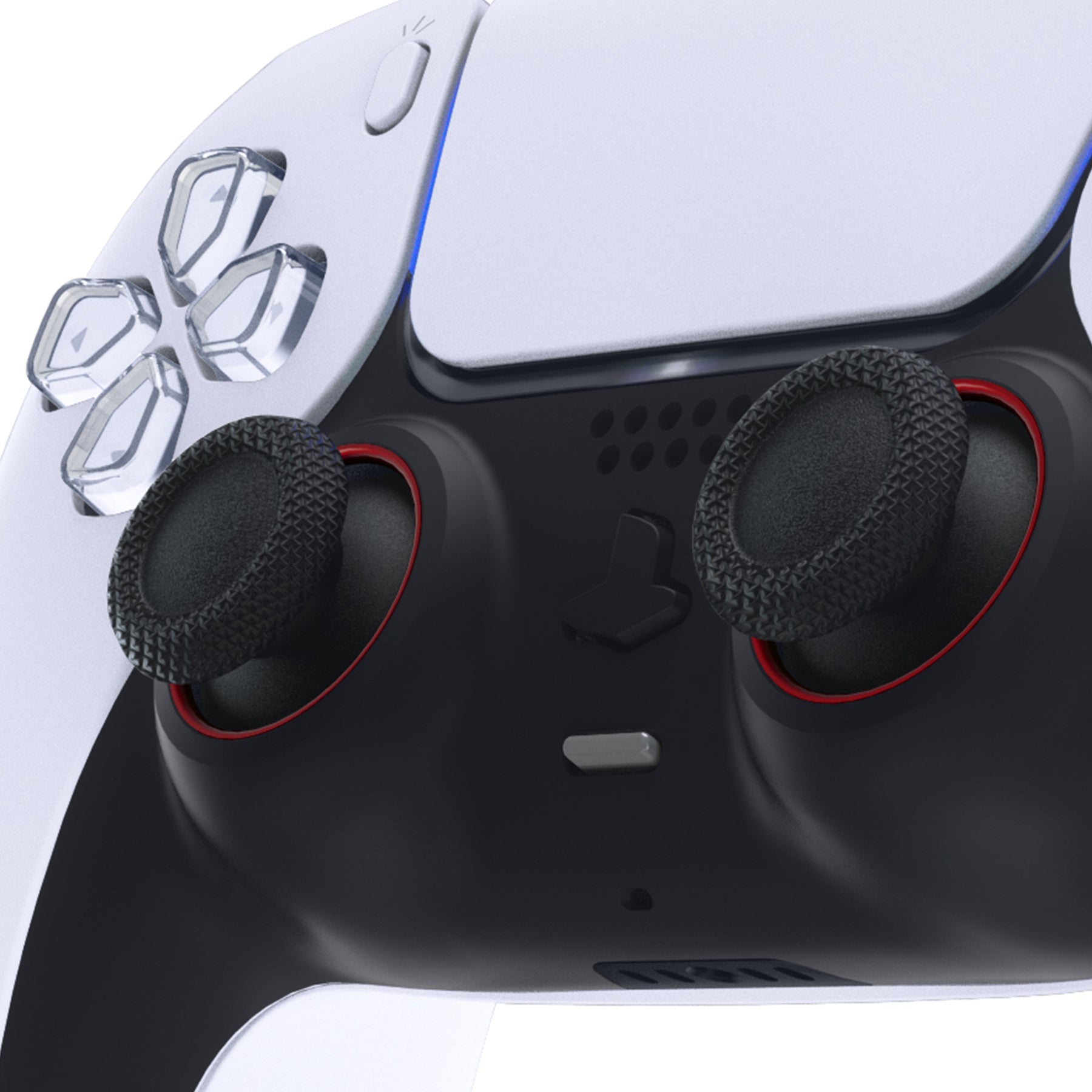 eXtremeRate Custom Replacement Accent Rings for PS5 Controller - Scarlet Red eXtremeRate