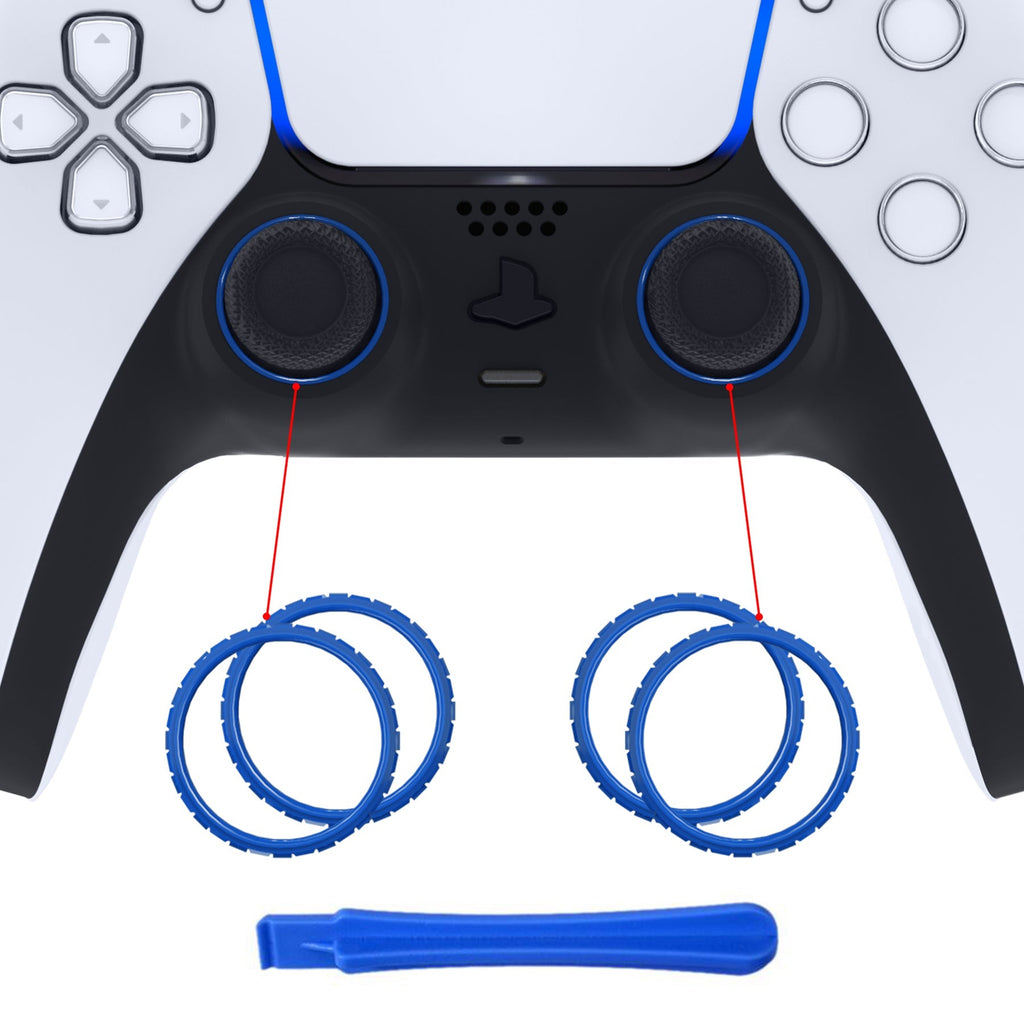 eXtremeRate Custom Replacement Accent Rings for PS5 Controller - Blue eXtremeRate