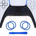 eXtremeRate Custom Replacement Accent Rings for PS5 Controller - Blue eXtremeRate