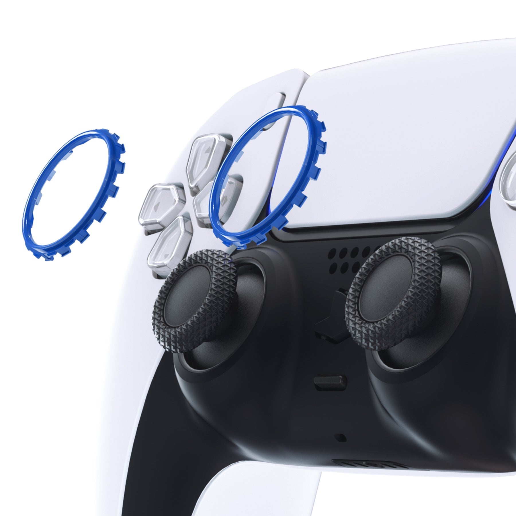 eXtremeRate Custom Replacement Accent Rings for PS5 Controller - Blue eXtremeRate
